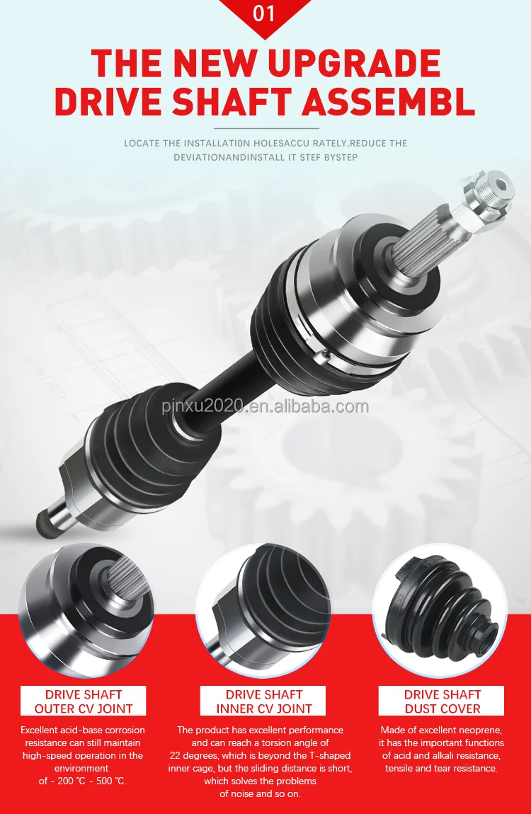 Epx Auto Spare Parts Front Cv Axle Drive Shaft Inner Outer Cv Joint For ...