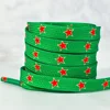 Green background red star