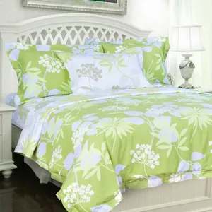 Wholesale Home Textile High Quality Bedding Products Flower Print Quilts Cover Pure Cotton Bed Sheet Set