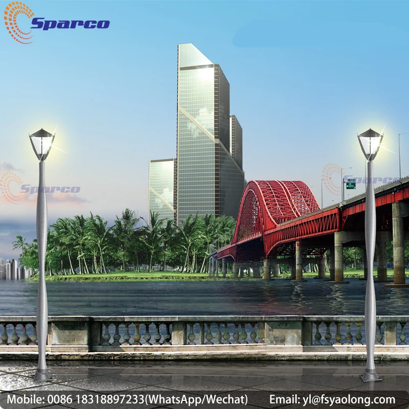 Sparco алюминий/нержавеющая сталь/горячеоцинкованная сталь устойчивые к ржавчине уличные световые стойки типы причудливых уличных фонарей