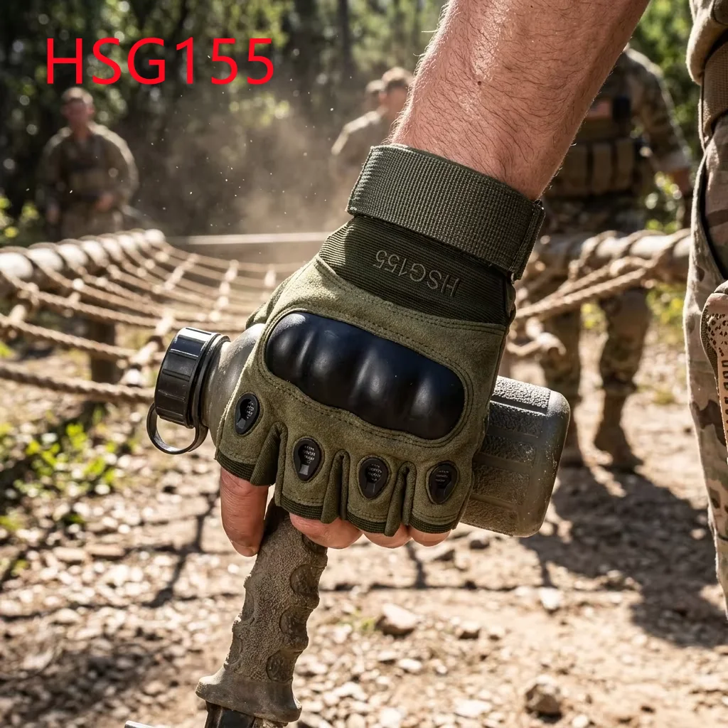 HY,Mountain Hiking Reinforced Thumb Design Tactical Gloves Anti-collision protection Durable Jungle Gloves for Outdoor HSG155