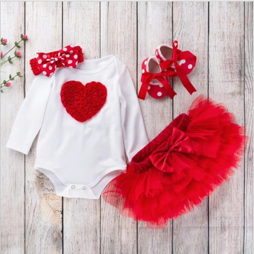 Милое Платье-пачка для маленьких девочек LSF24, комбинезон для малышей, Детский комбинезон с оборками, наряды, одежда для маленьких девочек, 4 шт. в комплекте