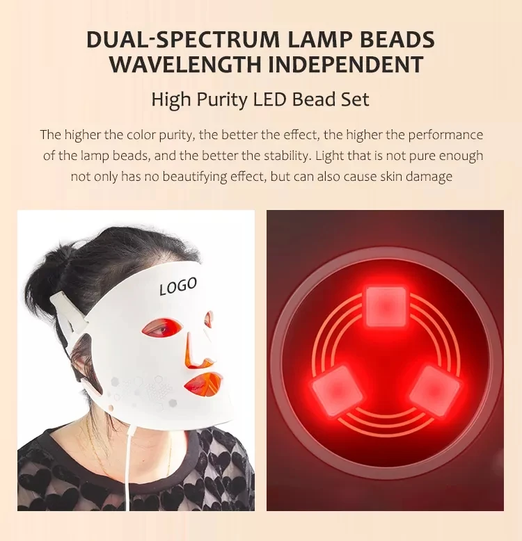 Wholesale Wireless Anti-aging Led Beauty Face Mask Infrared Home Use ...