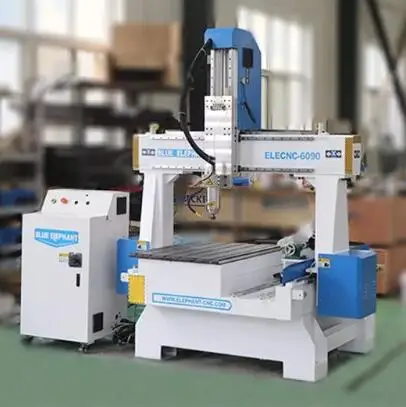 Blue Elephant 6090 Small CNC Router with Rotary Device for Hobby Woodworking Machinery at Best Price