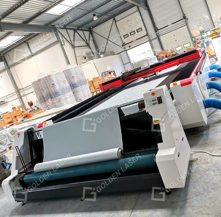 Large Format Laser Cutting Machine for Ventilation Fabric Air Duct With CO2 RF Tube