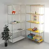 Estante blanco de cinco niveles - 70x30x145 cm boca