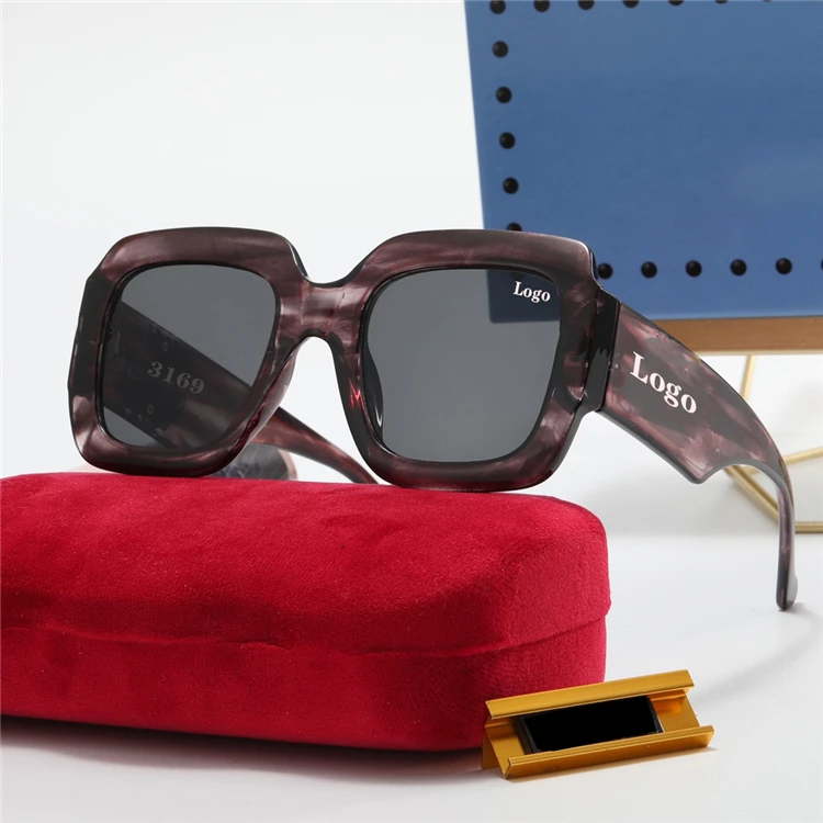 2023 Famous Brands Glass Metal Frame Sunglasses With Logo Designer Eye