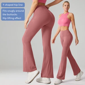 LULU High-Rise Flared Yoga Leggings Ultra-Flared Print Style With Elastic Waist Tie Dye Effect Made of Spandex/Nylon