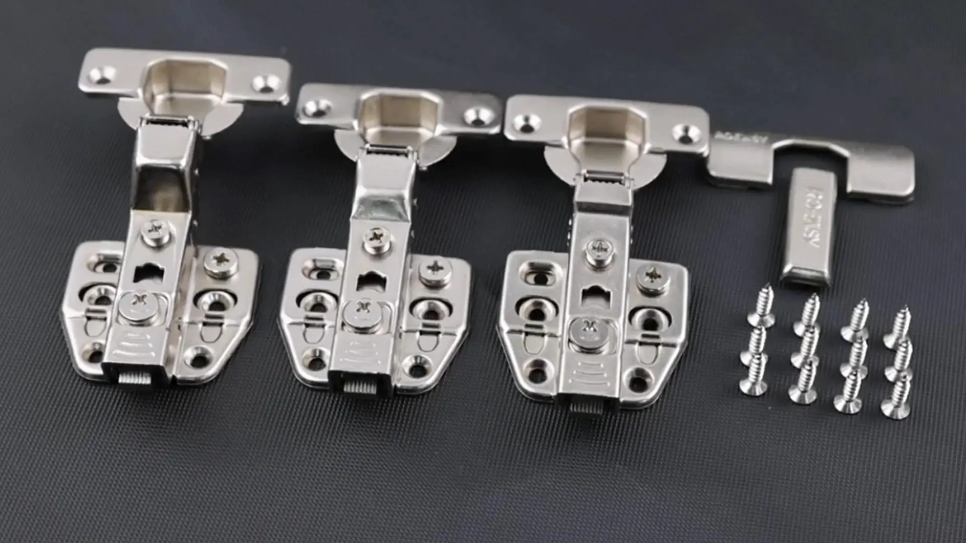 Furniware 20 Piece 1/2inch Cold-Rolled Steel Nickel Overlay Hinges, 20