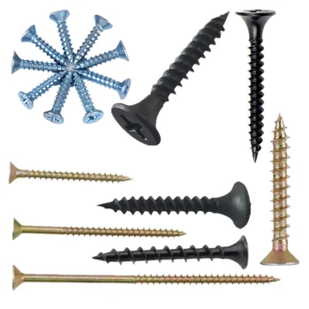 Small Carton Delivery Stainless Steel Drywall Screws Black Phosphated Phillips Self-Tapping Screw  Bugle Coarse ANSI JIS