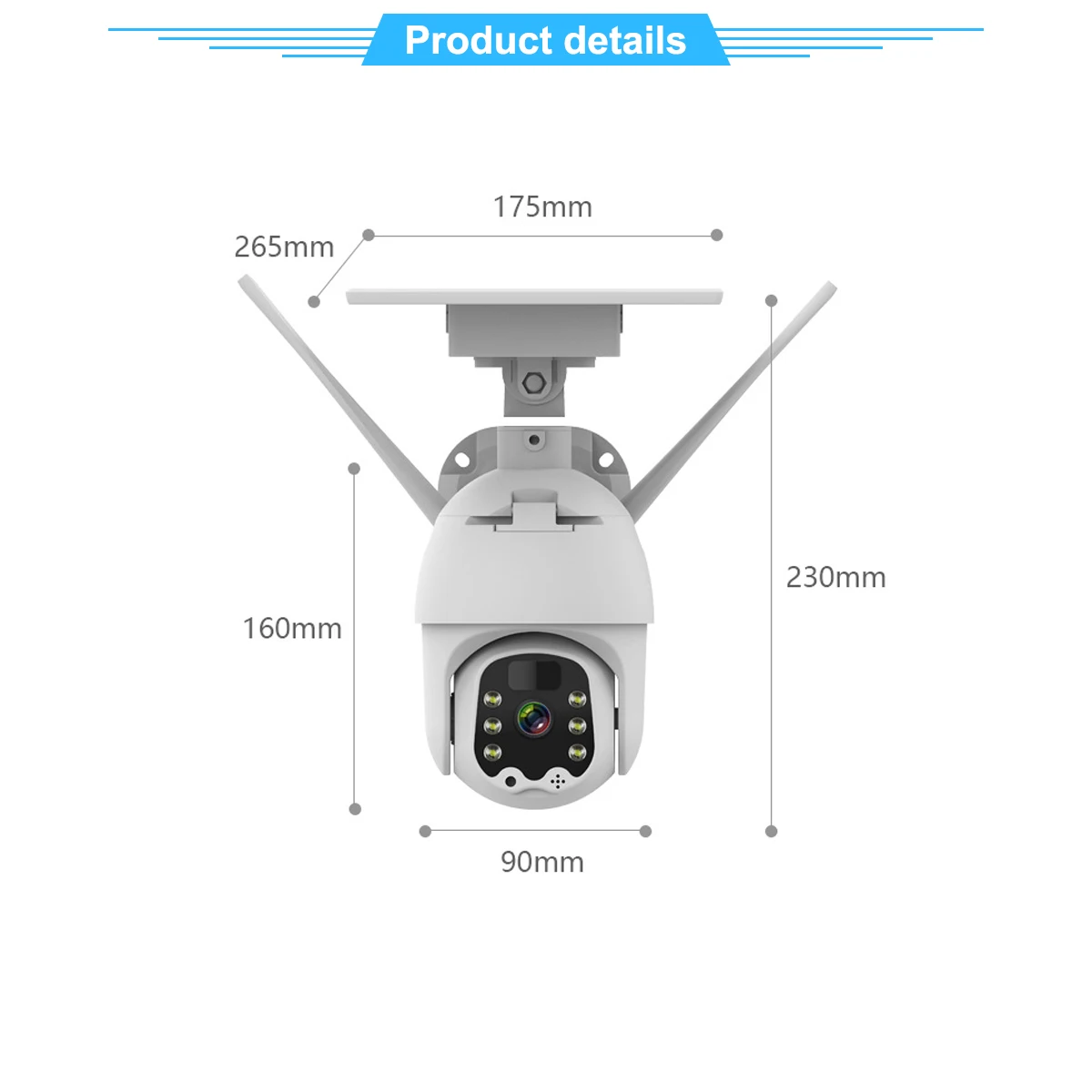 UBOX 2mp Sim Card Outdoor Solar Powered Wireless 4g Solar PTZ Wifi IP CCTV Camera