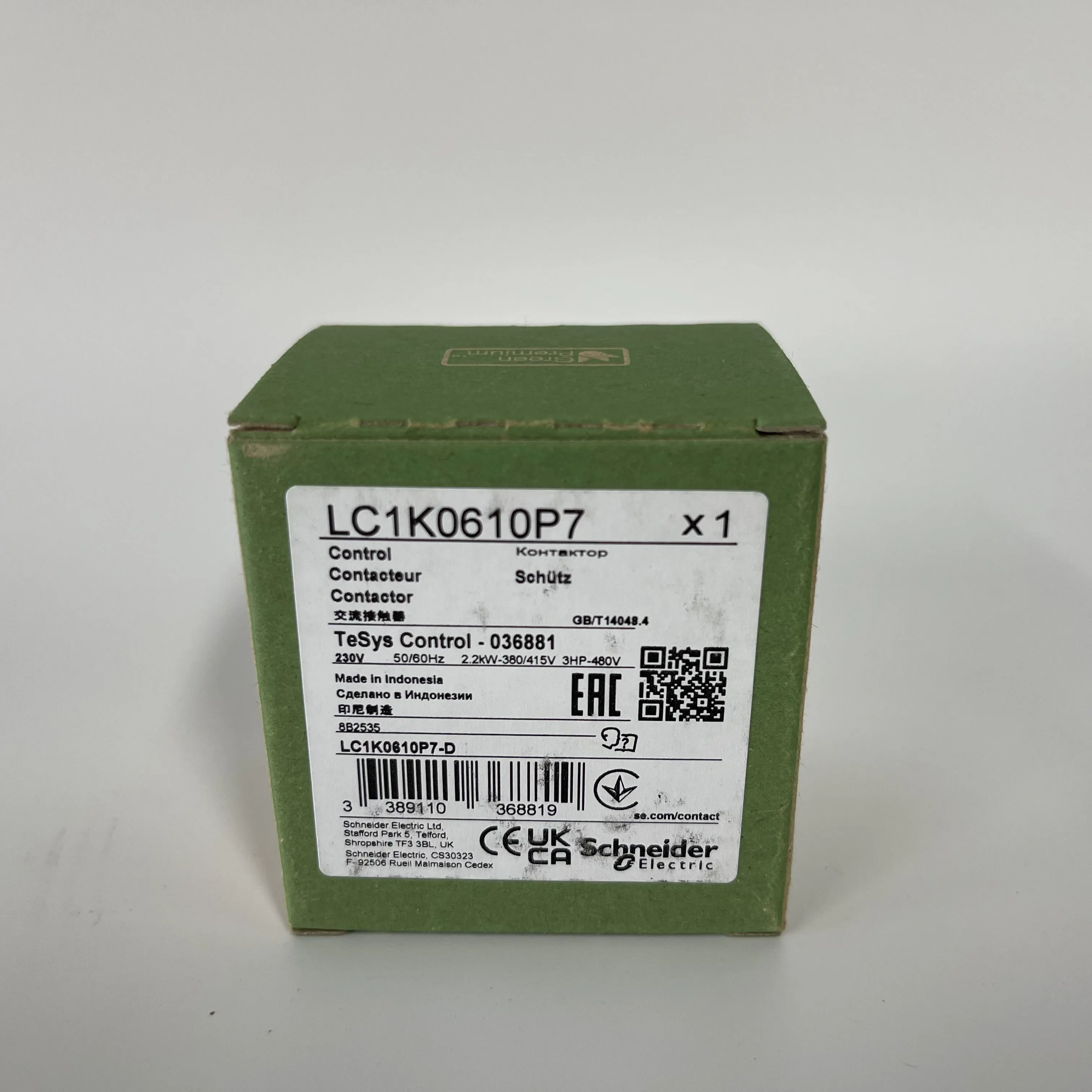 Schneider AC Contactor LC1K0610P7 Schneider AC Contactor LC1K0610P7