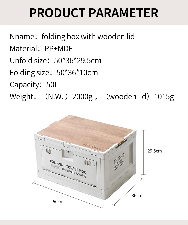 Greenside 50l Large Movable Livingroom/car/kitchen Storage Foldable ...