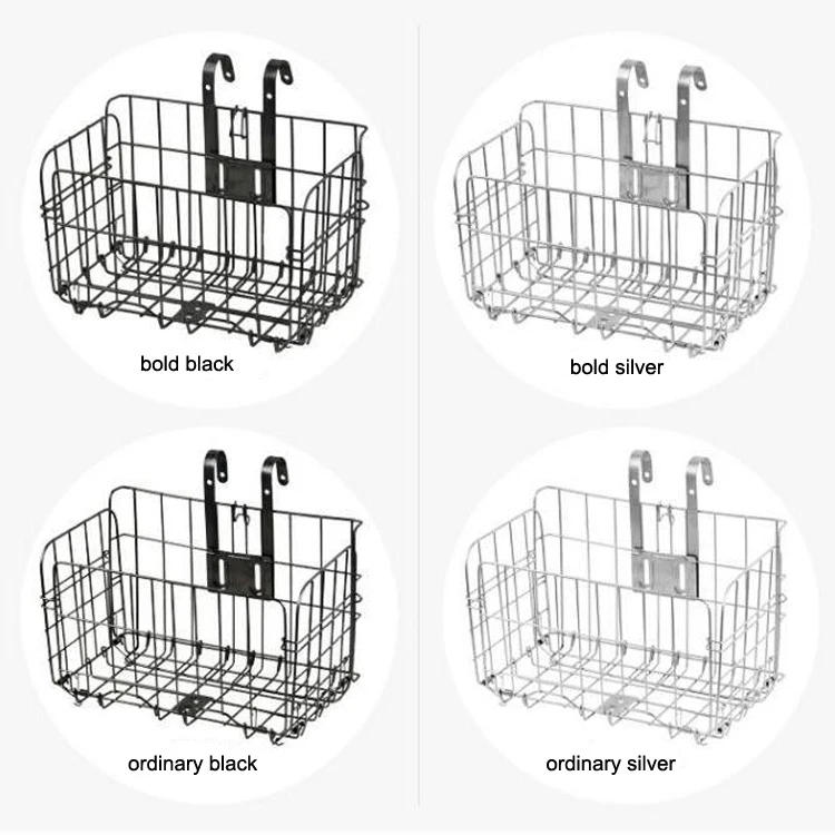 Wholesale Direct Factory Front Bike Foldable Basket Heavy Wire Other Bicycle Parts Basket For
