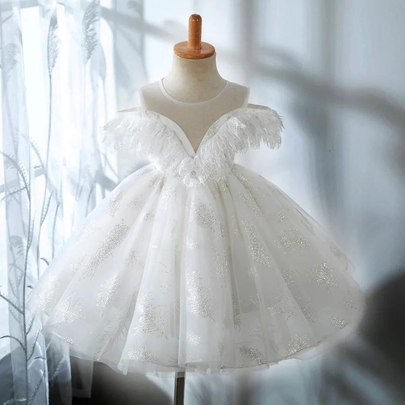 Children's Wedding Dress Short Skirt Baby's 1yearold Skirt Oneyear