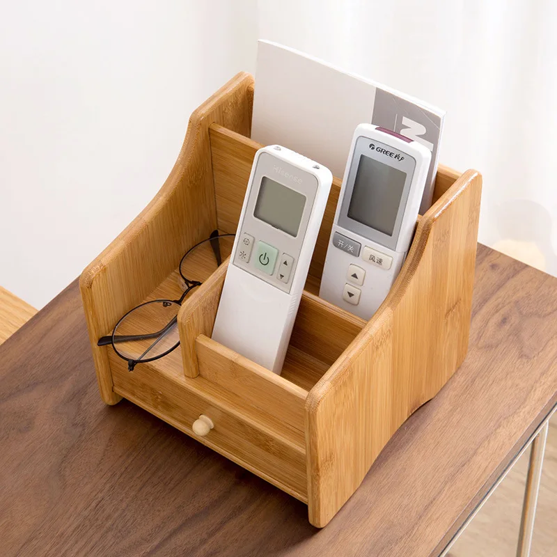 HOSTK ZM2028 бамбуковая деревянная полка-органайзер для рабочего стола с ящиками, настольное мини-хранилище для офиса