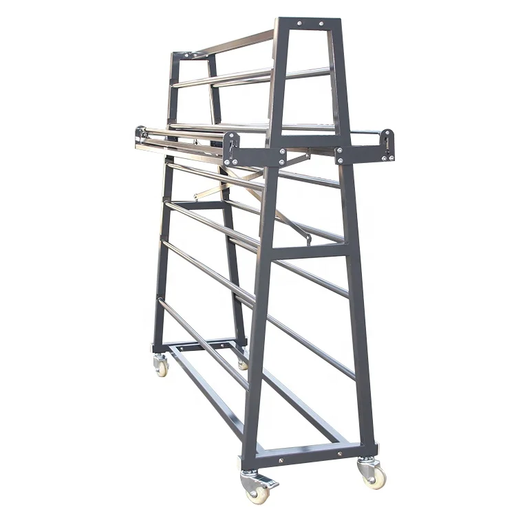 Customized Sliver Double Sided Tension Fabric Roll Display Stand Floor