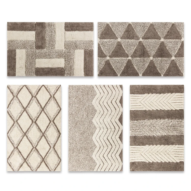 High quality ready made multi design 100% cotton luxury washable runner rugs