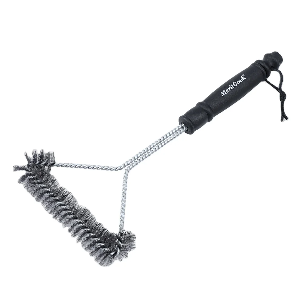 Premium Durable 13 inches 3 Side SS304 BBQ Grill Cleaning Brush Grill Cleaner Tool Accessories