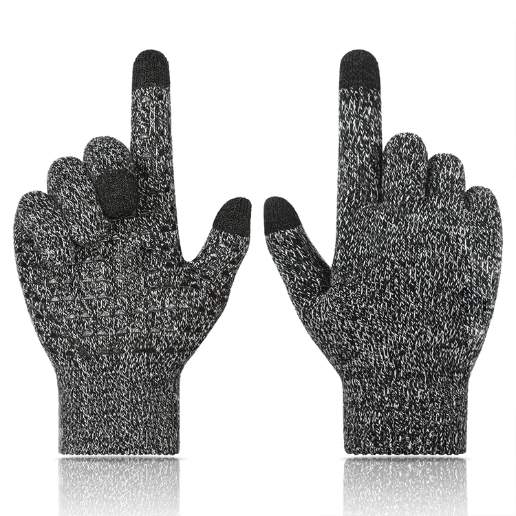 Горячая Распродажа ветрозащитные теплые вязаные перчатки противоскользящие Зимние для сенсорного