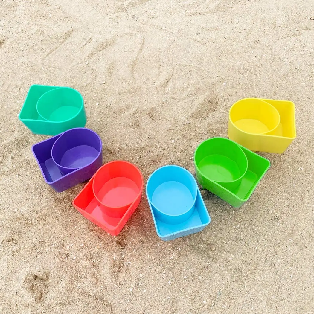 Beach Cup Holder With Pocket,Multifunctional Sand Cup Holder For