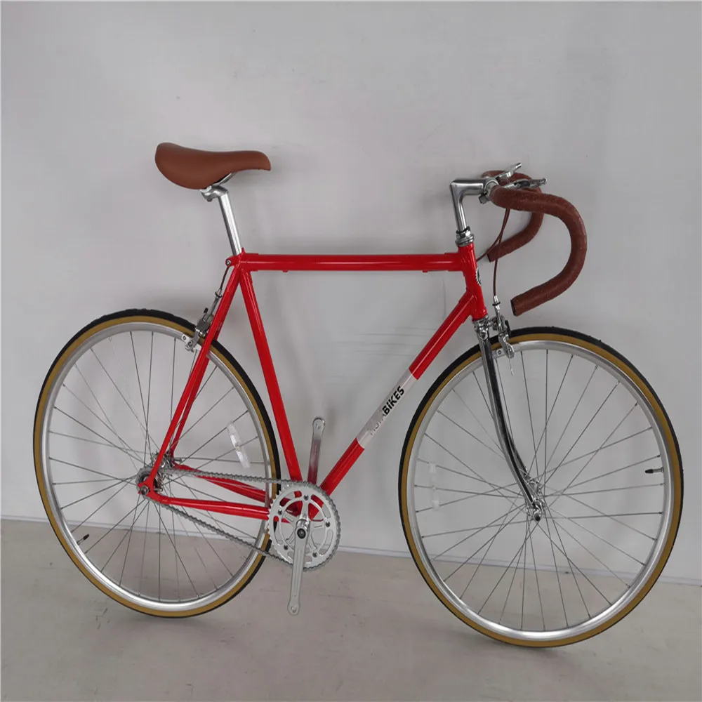 700Cメンズロードレースバイク レトロスタイル シングルスピード