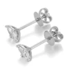 Pendientes de oro blanco de 10k con diamantes de laboratorio