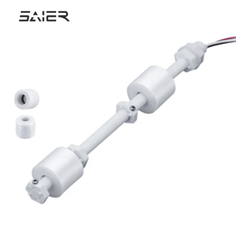 Horizontal Float Switch 10W 70W Liquid Level Sensor PP Plastic Length Customized Water Level Sensor Float Switch