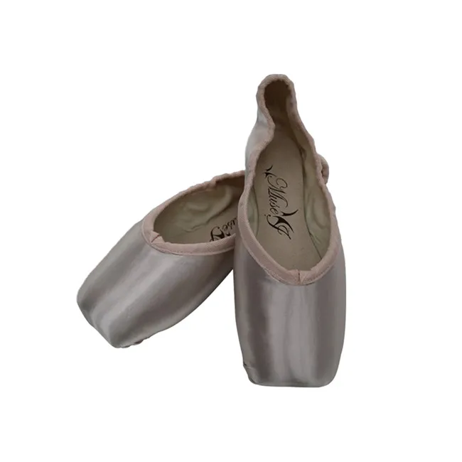 Women cheap ballet flat pointe shoes with combination of materials