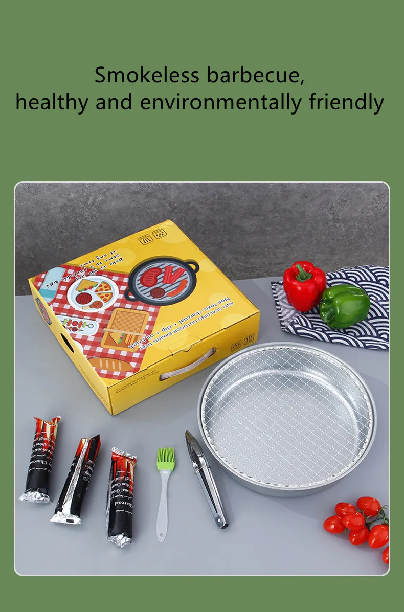 Charcoal Single Bbq Environmentfriendly Portable Disposable Grill Hot