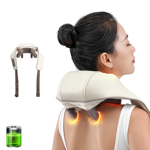 Portable Neck Release Neck and Shoulder massager Neck Massager Shawl Massage Machine Device Wireless Shiatsu for Relax