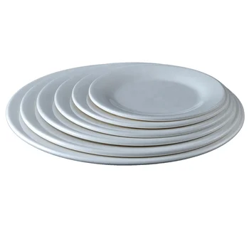 Unbreakable restaurant dinnerware Charger Serving 8.5 inch cheap white round melamine plate