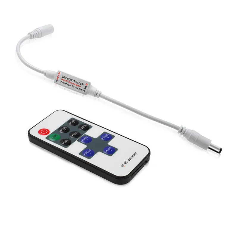 LITAELEK Monocromatico Controllore Striscia LED Con RF Wireless Mini DC 5-24V 5A Remoto LED Nastro - Foto 3