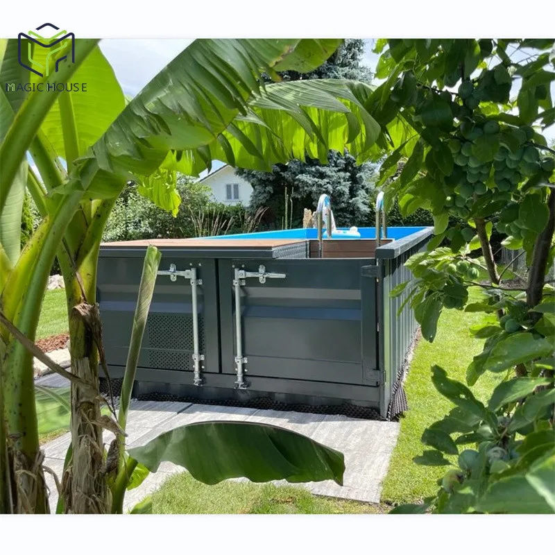 Magic House Back Yard Container Pool Shipping Container Pools 20ft 40ft Fiberglass Liner