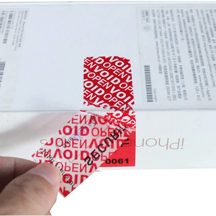 thumbnail image 2 of 100 Chrome Black Tamper-Evident Void Labels – Security Stickers For Warranty & Barcode Protection 2 of 4