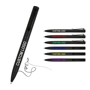 High Quality Luxury Ballpoint Pen for All Sports 1.0mm Writing Width Hotel Laser Black  Metal with Customized Logo