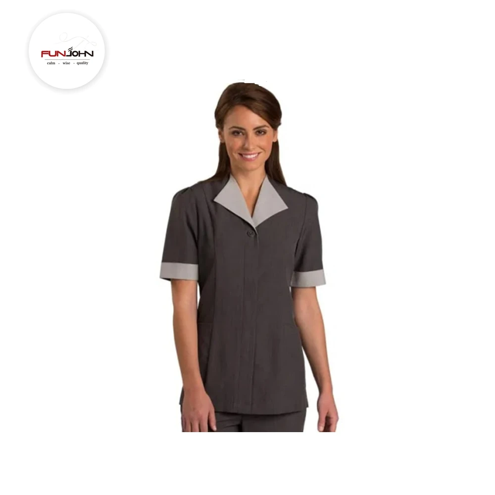Fun John Apparel Custom Hotel Uniforms Women's Premier Hotel Ladies Housekeeping Tunic