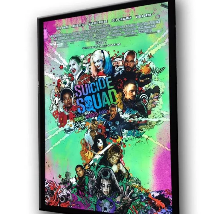 aluminum frames movie poster light box Large Frame Movie Poster Led Light box Display Frame Cinema Light Up Home Theater Sign