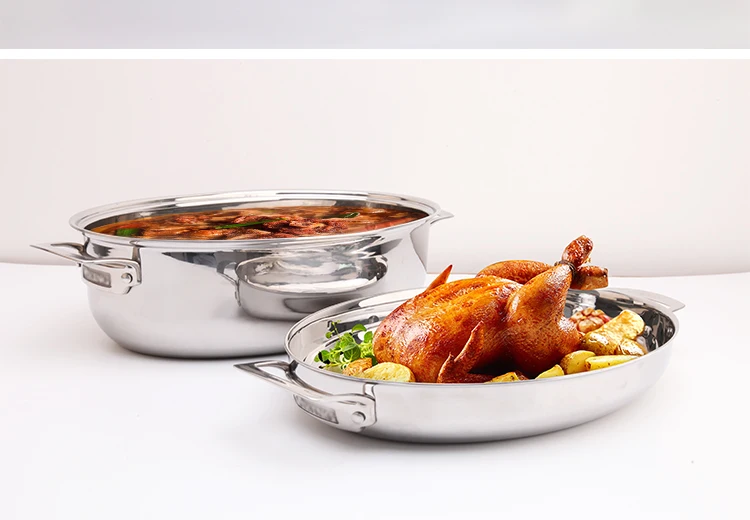 Dishwasher Turkey Roaster Pans Oven Dish Heavy Duty Deep Tray Turkey