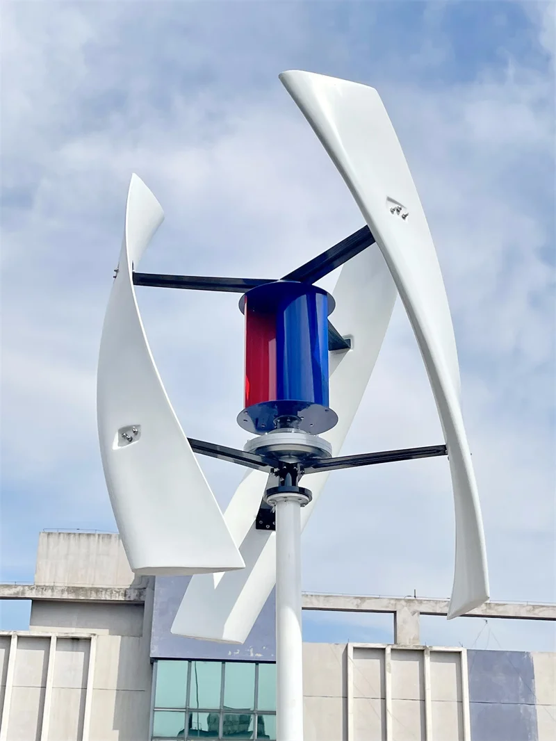 5KW Wind Turbine & Solar Panel Hybrid Power System with Lithium Ion ...