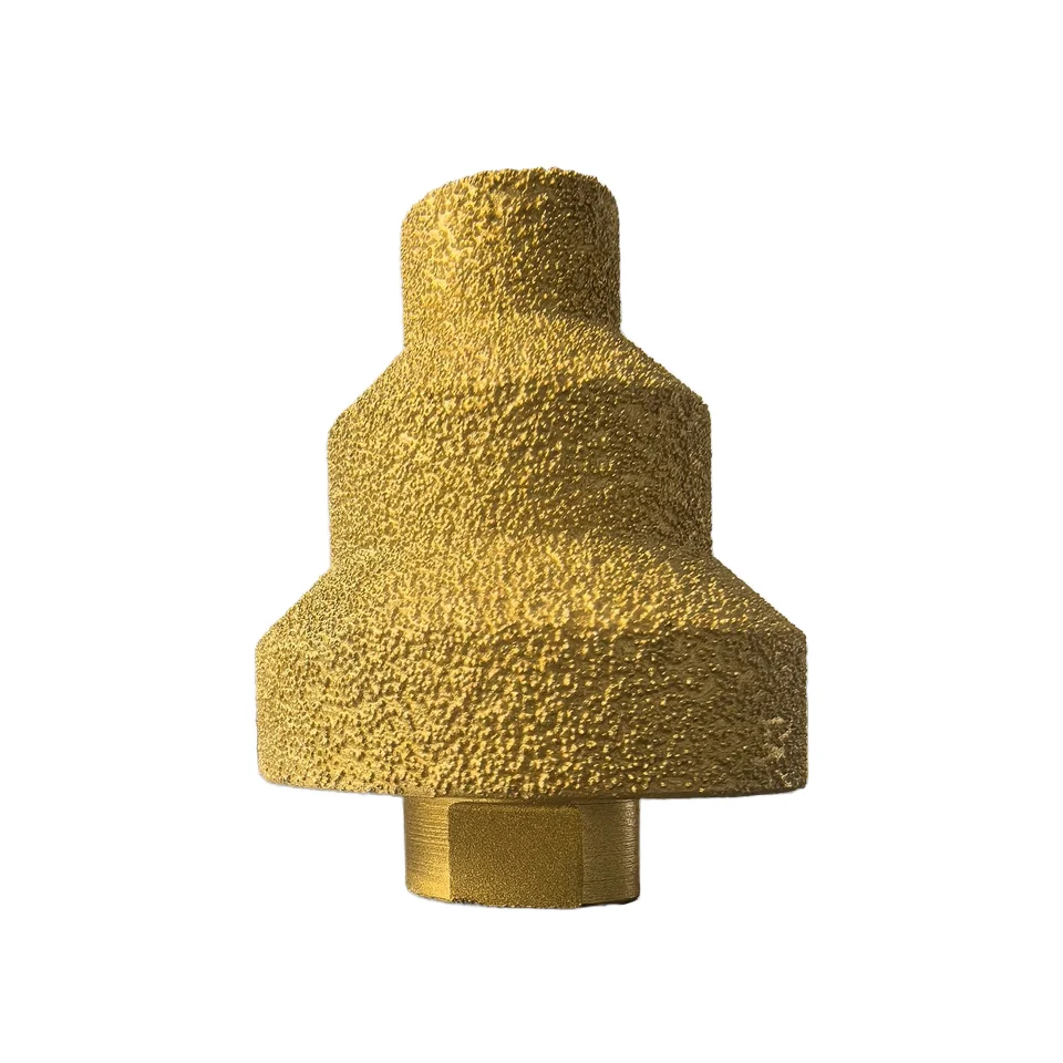 Diamond Brazed Multi-layer Conical Reamer for Wet and Dry Operation Tile Marble Trimming Tool Concrete Chamfer M10 M14 5/8-11
