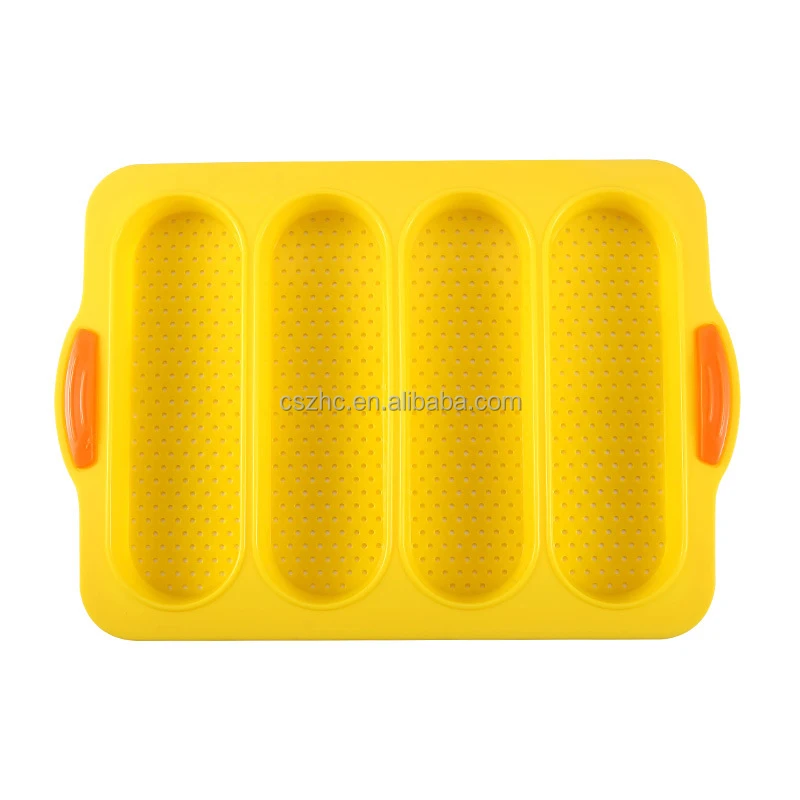 Stampo per pane baguette in silicone a quadruple file adatto per forno o forno a microonde