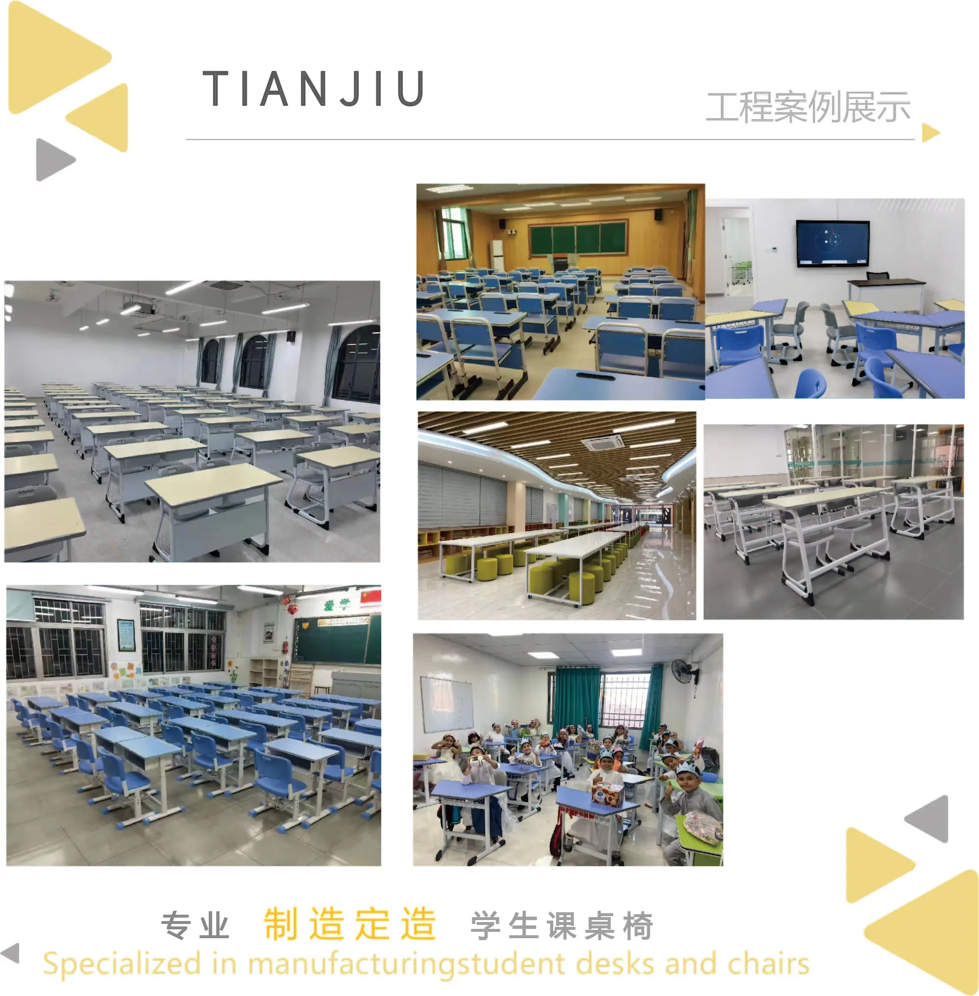 Classroom Furniture School Sets Student Desk And Chair University Mdf