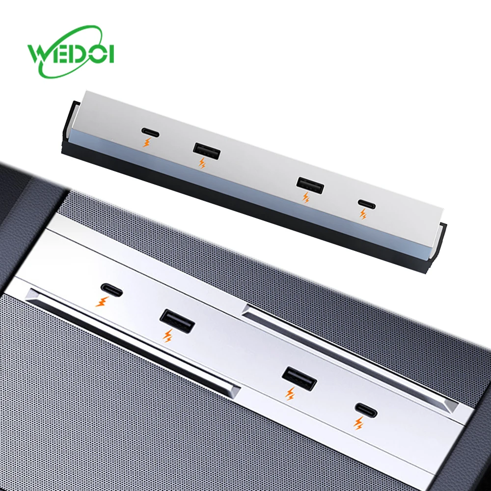 100 Fit For Center Console Electroplate Abs Docking Station With 65w