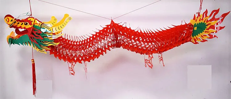Chinesische Neujahrsdeko – 26-teiliges Set Mit Drachen & Laternen, Rot, Für Haus & Party