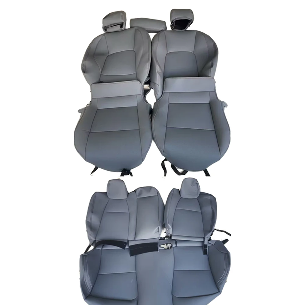 For Toyota Car Seat Cover Full Set Leather 5-Seats Front Rear