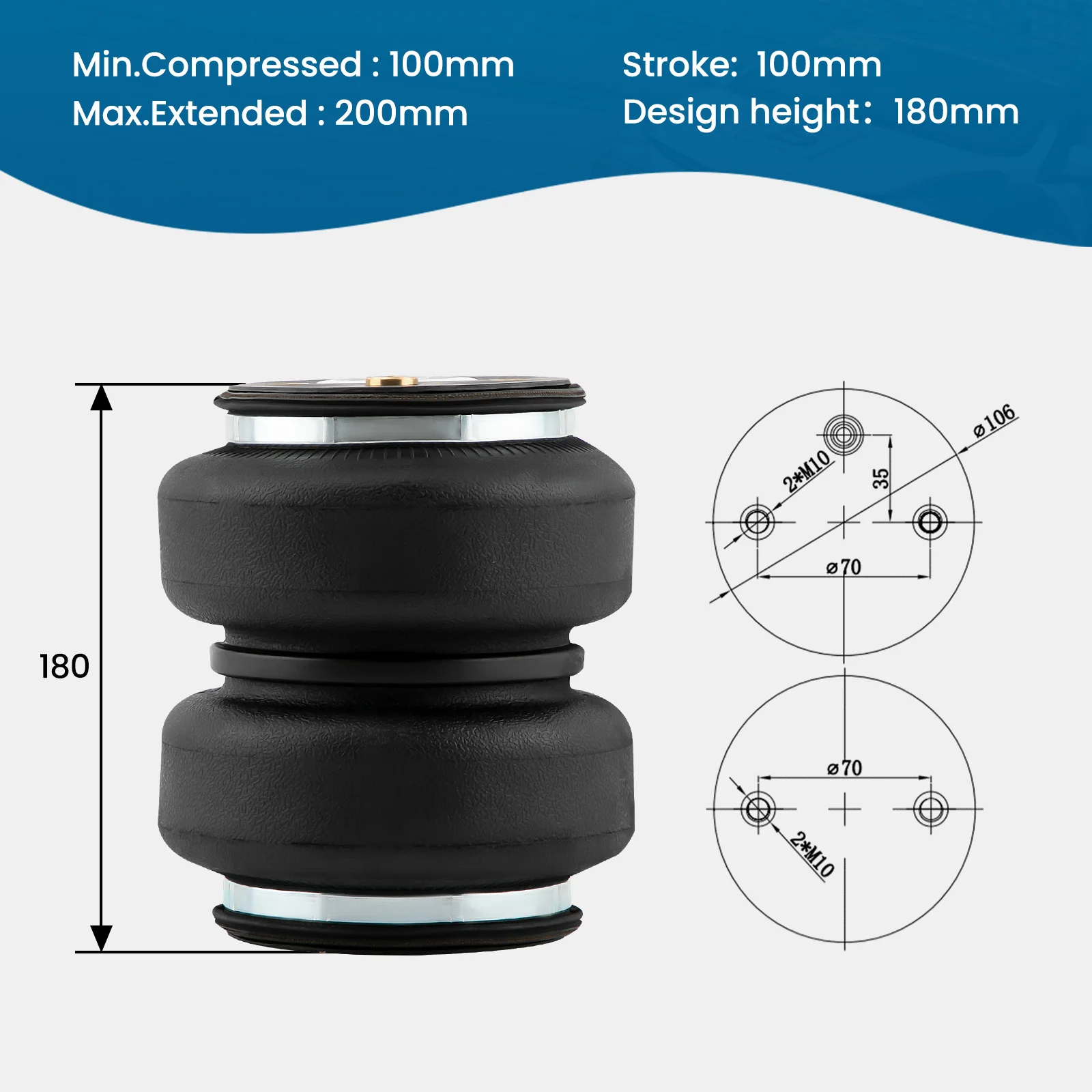 Air Spring Suspension Bags Leveling Kit Rear For Ford F150 4wd 2015