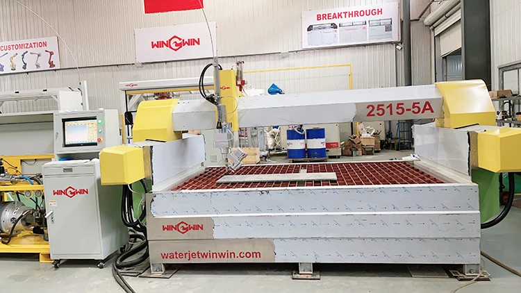 High-Pressure AC5-Axis 2515 Aqua Jet Cutting Hard Stone Abrasive Waterjet Machining Systems