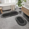 Diatomaceous earth bathroom mat - Morandi square light green