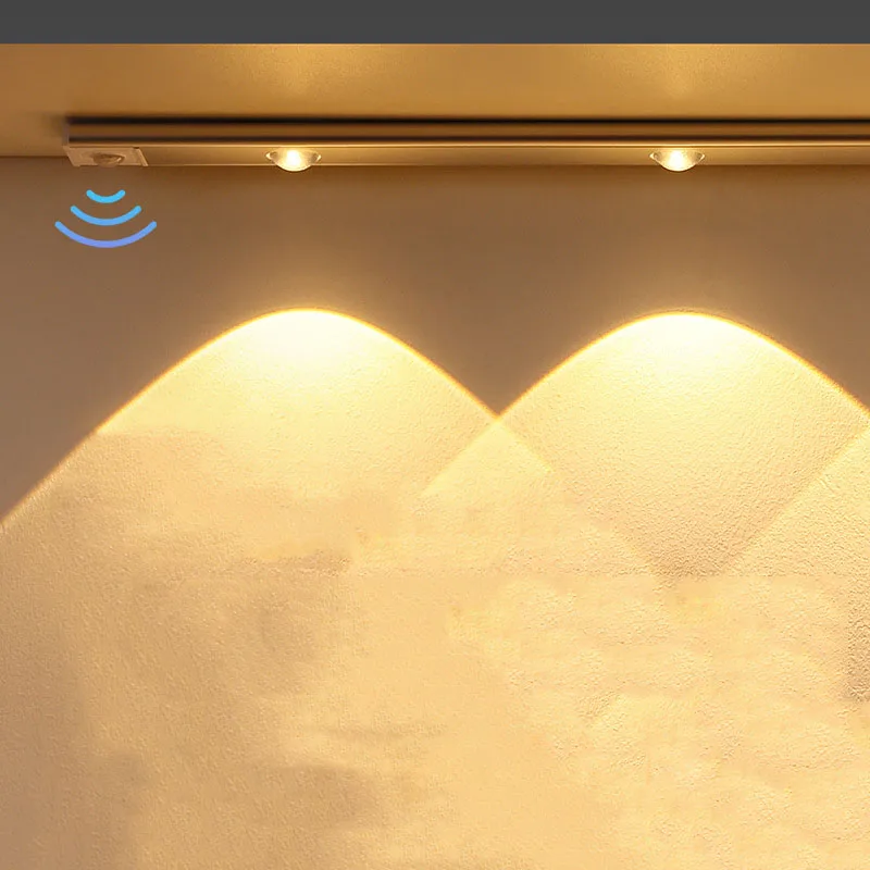 Hot Sale Usb Rechargeable Indoor Bookcase Lamp Smart Night Light Led Motion Sensor Light